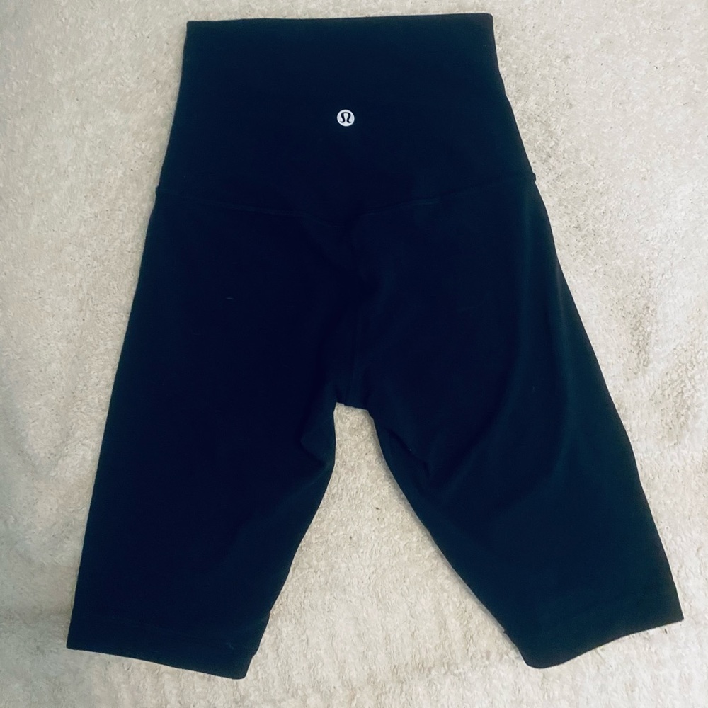 LuLu Lemon Long Black Biker Shorts Size 2